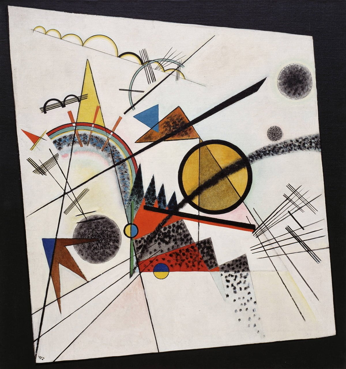 Vasilij Kandinski - In the Black Square (Im schwarzen Viereck) - Gemälde, Leinwandbilder, Reproduktion - 100% handgemalte, Reproduktionen berühmter Gemälde, Gemälde kaufen, Wandbilder Wohnzimmer, berühmtes Gemälde, Ölgemälde, Bilderrahmen