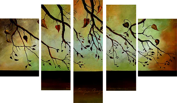 Wandgemälde auf Leinwand – Art Autumn II – Kunstmalerei – moderne Gemälde, stimmungsvolle Wandgemälde, abstrakte Gemälde, dekorative Wandgemälde, Kauf und Verkauf von Gemälden