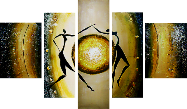 stenske slike na platnu - Večdelna slika Krog upanja - Umetniška slika - moderne slike, ambientalne slike za na steno, abstraktne slike, dekorativne stenske slike, nakup in prodaja slik