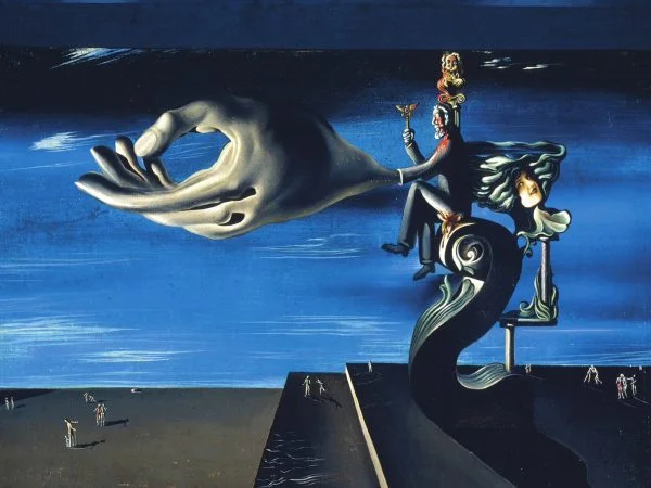 Salvador Dali - La Main - reproduction of famous painting by famous artist, hand painted painting on canvas, surrealism, figurative art