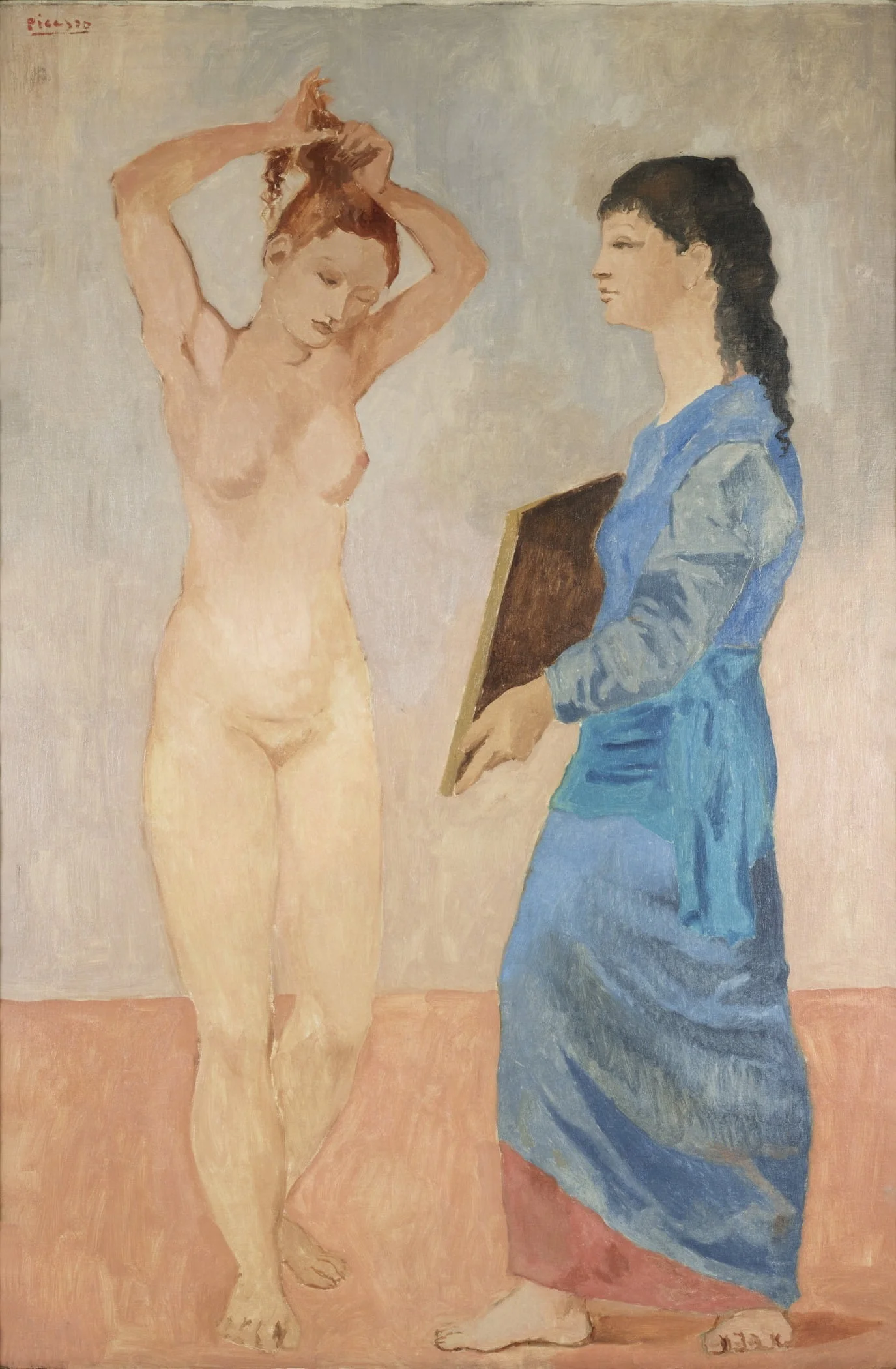 Stenske slike na platnu - Pablo Picasso - La Toilette - Ročno slikane slike, reprodukcije slik znanih slikarjev, olje na platnu, oljne slike, moderne stenske slike, umetniške slike za na steno, ambientalne, abstraktne, dekorativne stenske slike