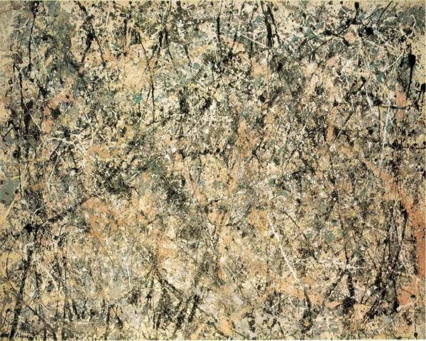 Stenske slike na platnu - Jackson Pollock - Lavender Mist: Number 1 - Ročno slikane slike, reprodukcije slik znanih slikarjev, olje na platnu, oljne slike, moderne stenske slike, umetniške slike za na steno, ambientalne, abstraktne, dekorativne stenske slike