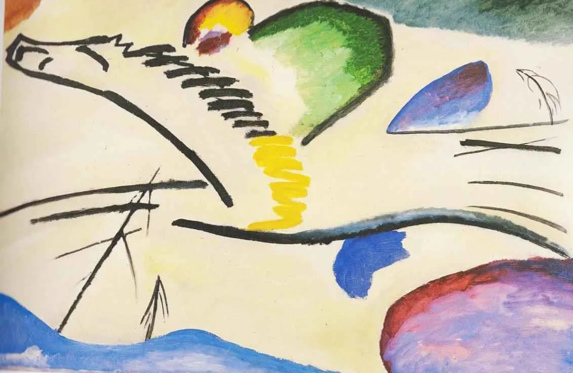 Wassily Kandinsky – Lyrisch – handgemalte Reproduktion auf Leinwand