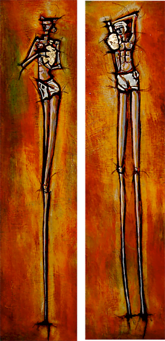 Quadri - Manichini - quadro artistico - quadro decorativo multiplo - quadri moderni, quadri ambientali per pareti, quadri astratti, quadri decorativi, acquisto e vendita di quadri