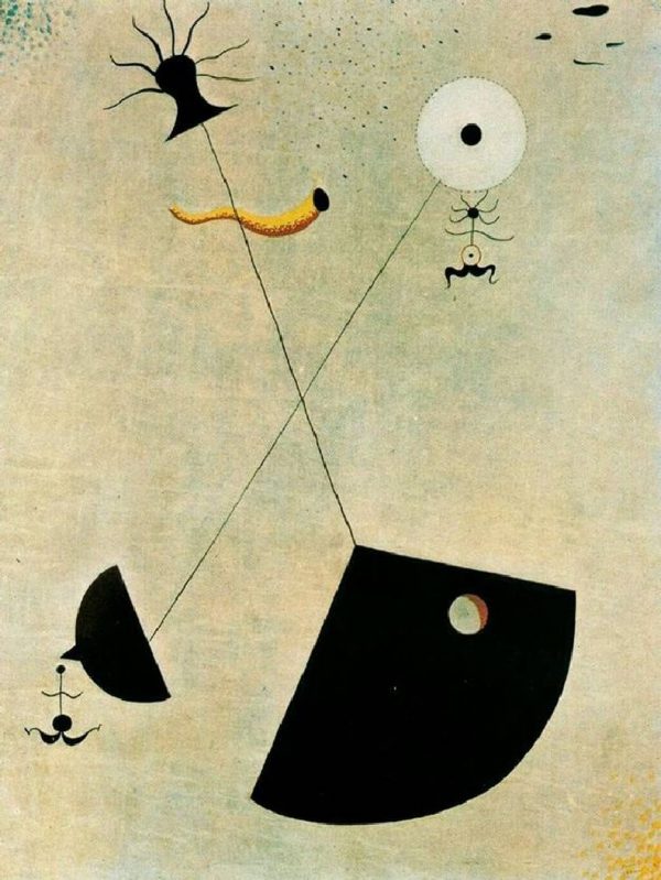 Slike na platnu - Joan Miro - Maternity) - Ročno slikane slike, reprodukcije slik znanih slikarjev, olje na platnu, oljne slike, moderne stenske slike, umetniške slike za na steno, ambientalne, abstraktne, dekorativne stenske slike