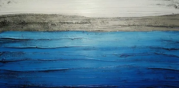 Canvas Wall Art - Modern Painting Sea and Silver Coast - modern paintings, ambient paintings for the wall, abstract paintings, decorative wall paintings, purchase and sale of paintings
