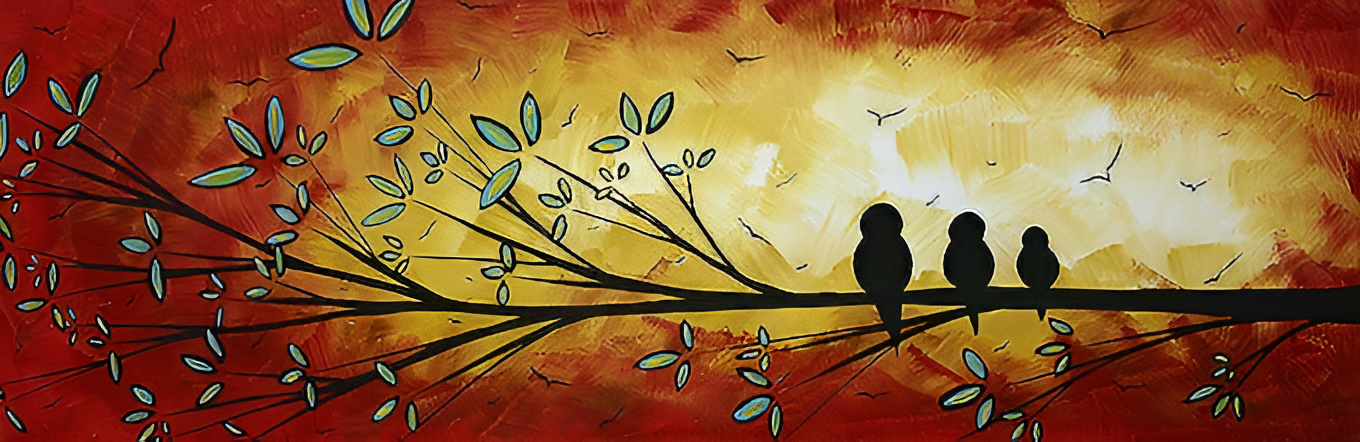 Canvas Wall Art - Modern Painting Family Tree - modern paintings, ambient paintings for the wall, abstract paintings, decorative wall paintings, purchase and sale of paintings