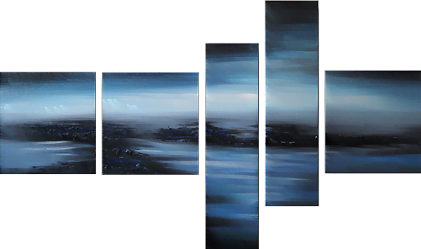 Stenske slike na platnu - Moderna slika Obala - moderne slike, ambientalne slike za na steno, abstraktne slike, dekorativne stenske slike, nakup in prodaja slik