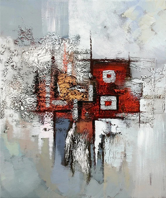 Slike na platnu - Moderna slika U prostoru III - Moderne slike, ambientalne slike za zid, apstraktne slike, dekorativne zidne slike, kupnja i prodaja slika.