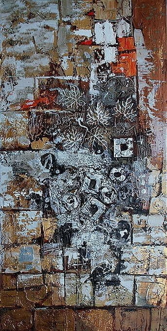 Slike na platnu - Moderna slika Zgodbe IV - moderne slike, ambientalne slike za na steno, abstraktne slike, dekorativne stenske slike, nakup in prodaja slik