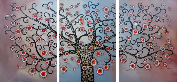 Quadri su tela - Quadro decorativo L'Albero della Vita IV - quadri moderni, quadri d'ambiente da parete, quadri astratti, quadri decorativi da parete, compravendita quadri