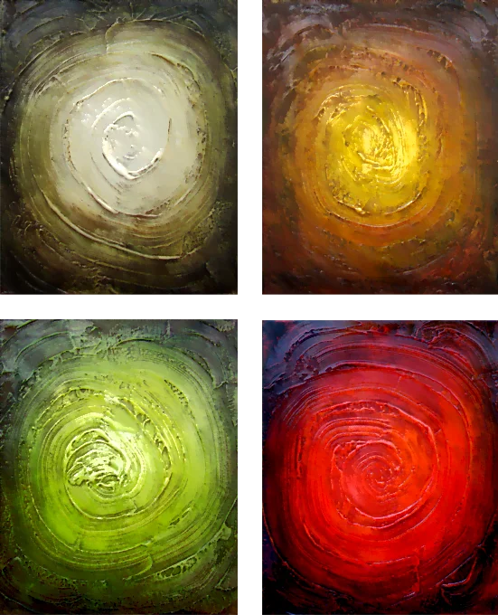 Festmények vászonra - Modern több részes festmény Körtánc - modern festmények, ambient festmények falra, absztrakt festmények, dekoratív falfestmények, festmények adásvétele