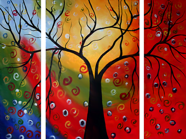 Slike na platnu - Dekorativna slika Pomlad - moderne slike, ambientalne slike za na steno, abstraktne slike, dekorativne stenske slike, nakup in prodaja slik