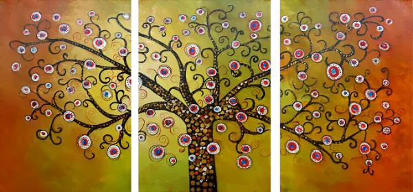 Quadri su tela - Quadro decorativo L'Albero della Vita I - quadri moderni, quadri d'ambiente da parete, quadri astratti, quadri decorativi da parete, compravendita quadri