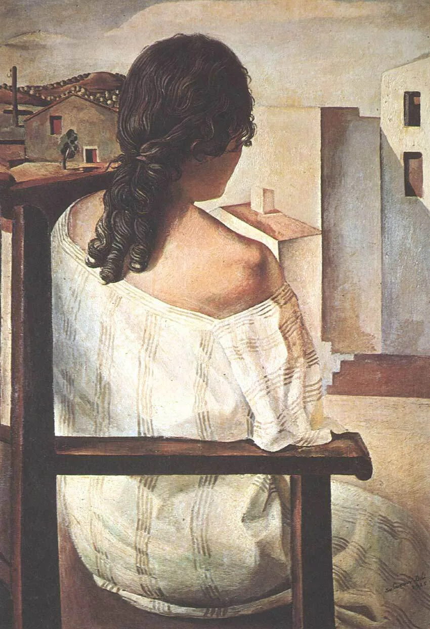 Slike na platnu - Salvador Dali - Muchacha De Espalda - Ručno naslikane slike, reprodukcije poznatih slikara, ulje na platnu, moderne zidne slike, umjetničke slike za zid, ambientalne, apstraktne, dekorativne zidne slike