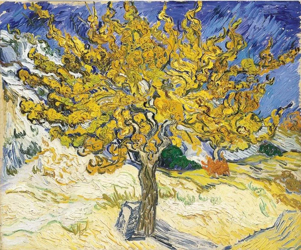 Vincent van Gogh – Der Maulbeerbaum – handgemalte Reproduktion auf Leinwand