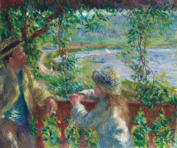 Slike na platnu - Pierre A. Renoir - Near the lake - Ročno slikane, reprodukcije slik znanih slikarjev, olje na platnu, moderne stenske slike, umetniške slike za na steno, ambientalne, abstraktne, dekorativne stenske slike