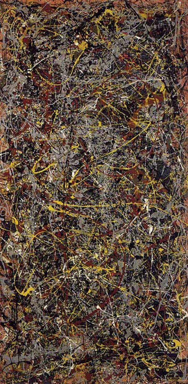 Slike na platnu - Jackson Pollock - No. 5, 1948 - Ročno slikane, reprodukcije slik znanih slikarjev, olje na platnu, moderne stenske slike, umetniške slike za na steno, ambientalne, abstraktne, dekorativne stenske slike