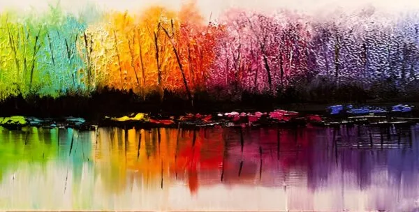 Canvas Paintings - Coastline - Modern Painting - Modern, Ambient, Abstract, Decorative Wall Art