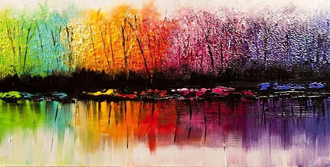 Canvas Paintings - Coastline - Modern Painting - Modern, Ambient, Abstract, Decorative Wall Art