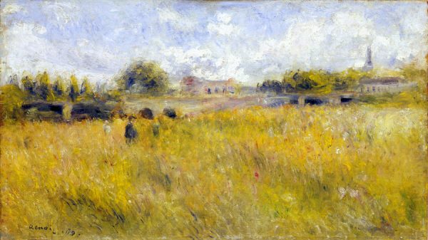 Pierre A. Renoir - On the Banks of the Seine at Rueil - Ročno naslikane reprodukcije znanih slikarjev, moderne stenske slike, umetniške slike za na steno