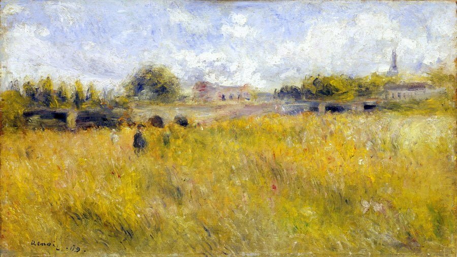 Pierre A. Renoir - On the Banks of the Seine at Rueil - Ročno naslikane reprodukcije znanih slikarjev, moderne stenske slike, umetniške slike za na steno