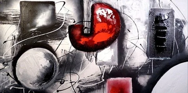 Ornament - moderna umetniška slika - moderne, ambientalne, abstraktne, dekorativne slike na platnu, stenske slike