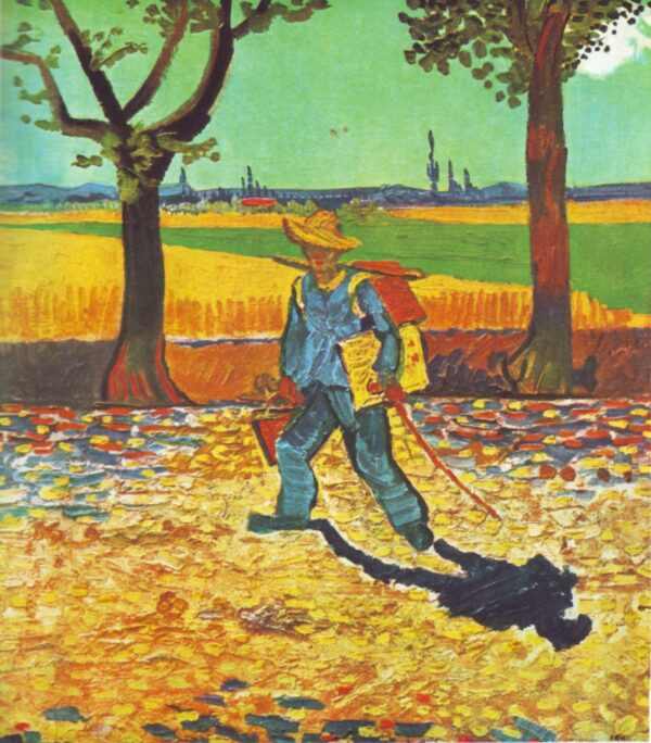 Vincent Van Gogh - Painter on His Way to Work - Ročno naslikane reprodukcije znanih slikarjev, moderne stenske slike, umetniške slike za na steno