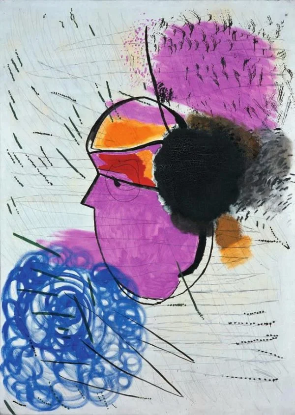 Joan Miró - Painting (Head) - Hand-painted Reproductions of Famous Painters, Modern Wall Art, Artistic Wall Paintings