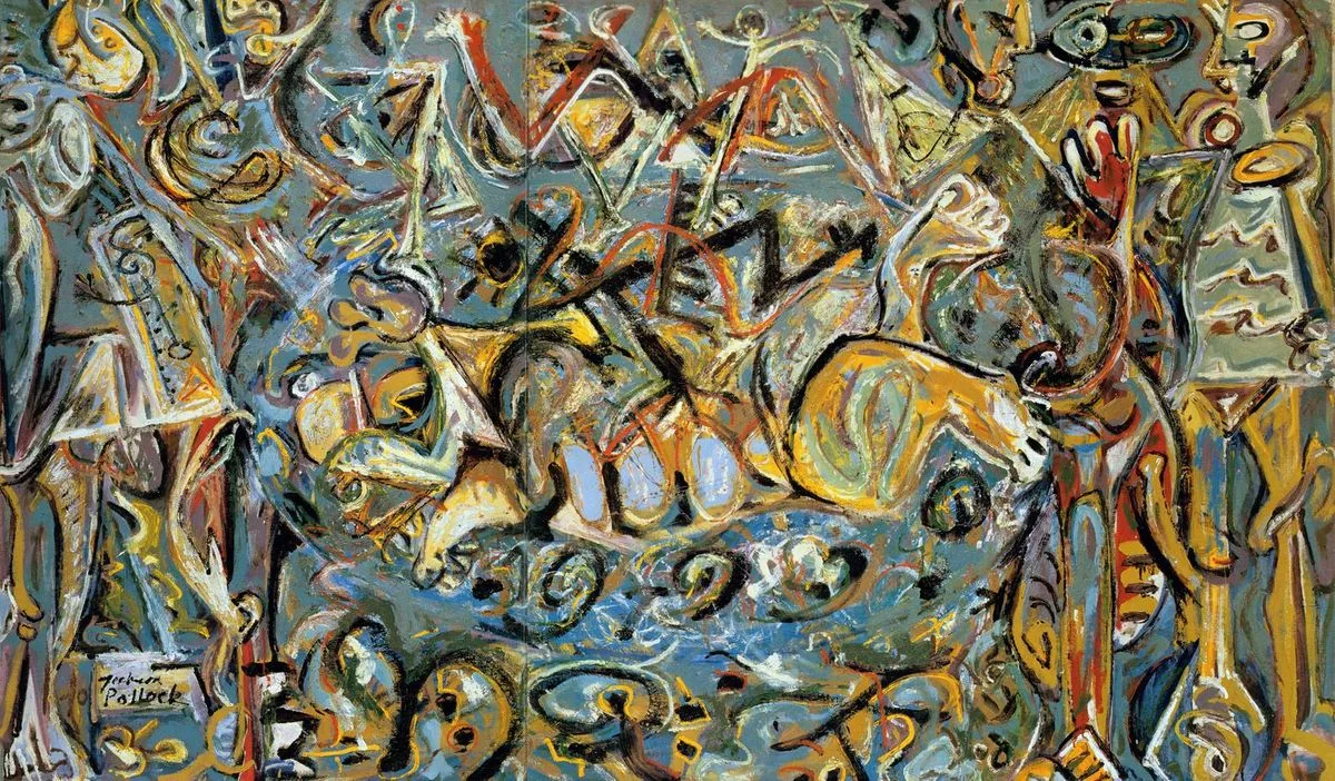 Jackson Pollock - Pasiphaë - Jackson Pollock - Pasiphaë - REPRODUKCIÓI - Vászonkép - Festmények reprodukciói - Absztrakt Festmény - Modern Festmény - Realisztikus Festmény - Olajfestmény - Falikép