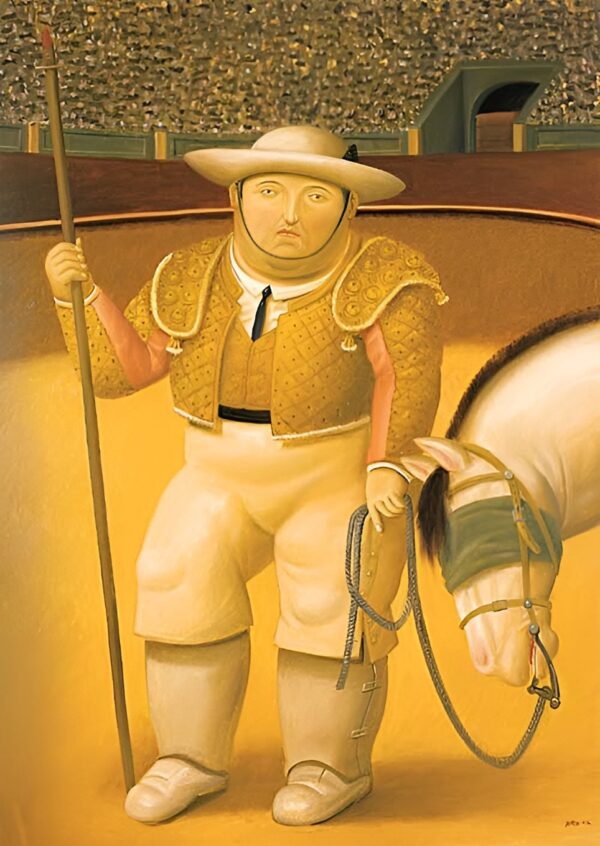 Fernando Botero - Picador - Ročno naslikane reprodukcije znanih slikarjev, moderne stenske slike, umetniške slike za na steno