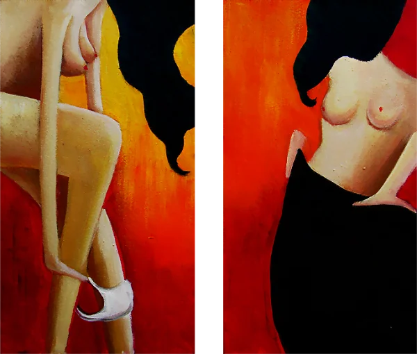 Dann moderne, stimmungsvolle, abstrakte, dekorative Gemälde auf Leinwand, Wandgemälde