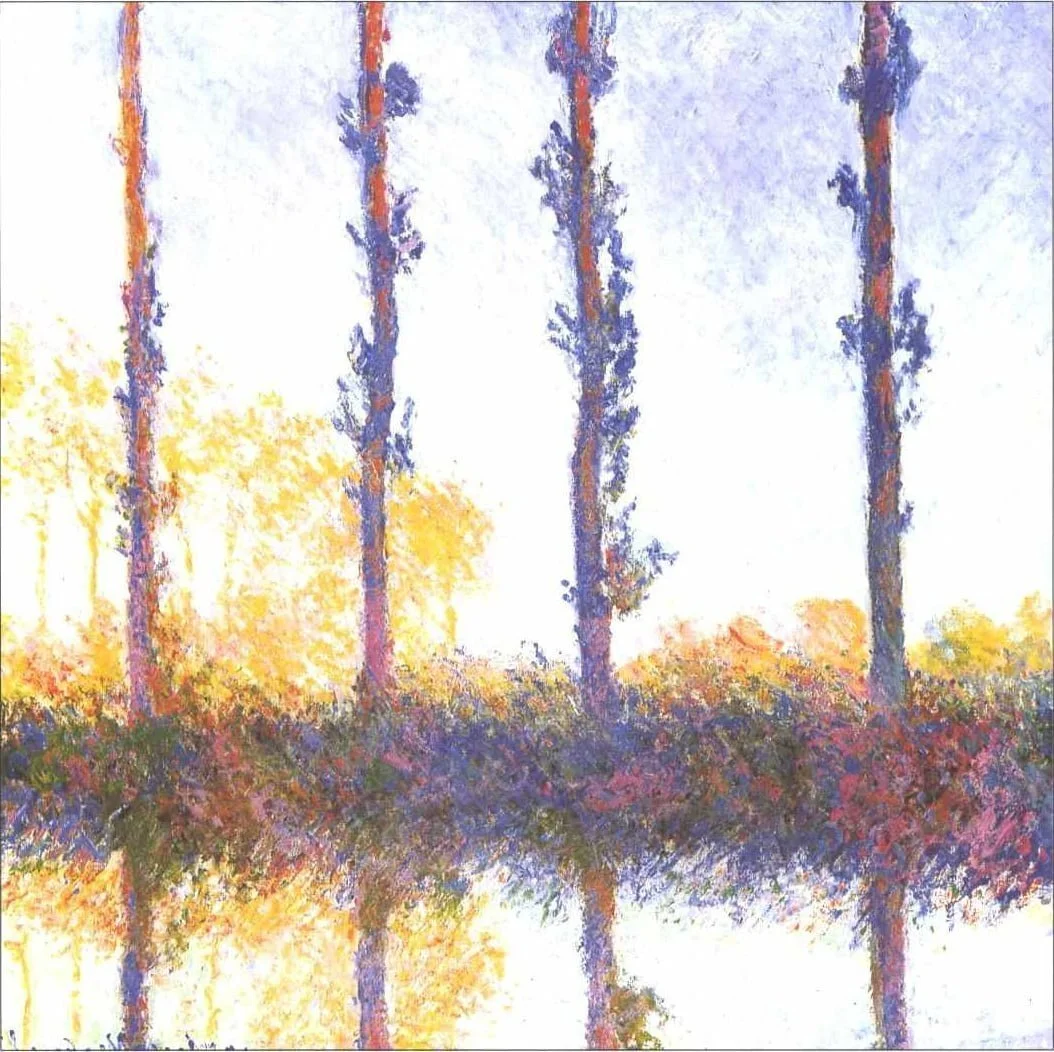 Claude Monet - Pioppi - Riproduzioni dipinte a mano di famosi pittori, quadri moderni, quadri