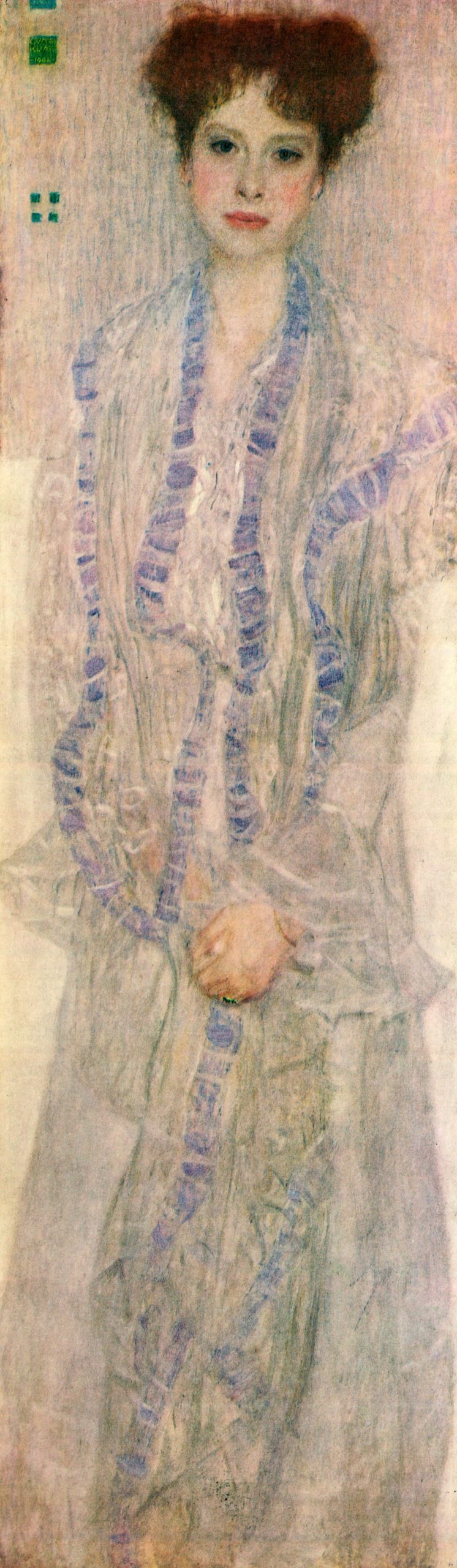 Gustav Klimt - Portait of Gertha Felsöványi - Ročno naslikane reprodukcije znanih slikarjev, moderne stenske slike, umetniške slike za na steno