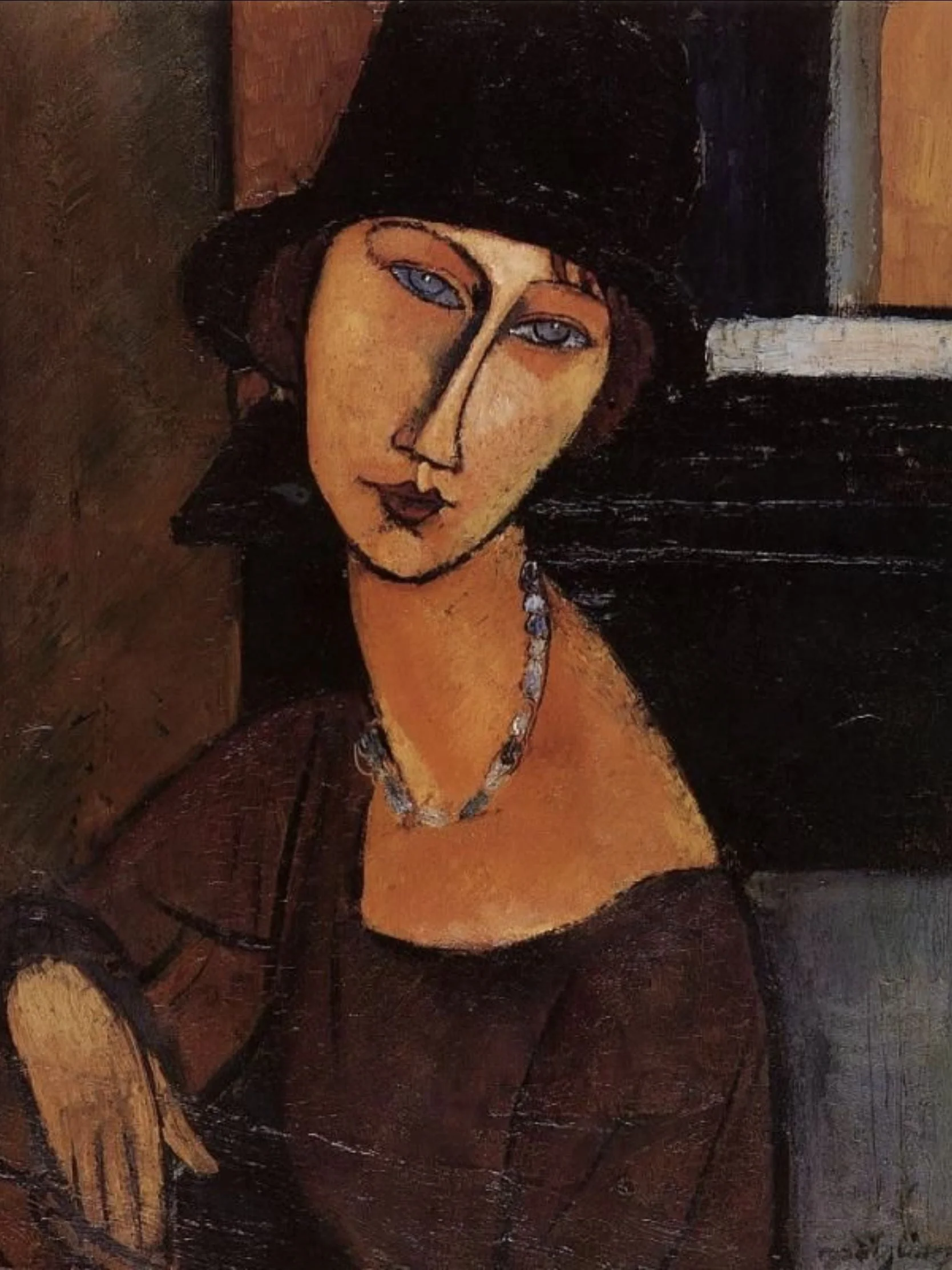Amedeo Modigliani - Portrait of Jeanne Hébuterne IV - Reprodukcije znanih slikarjev, moderne stenske slike, umetniške slike za na steno