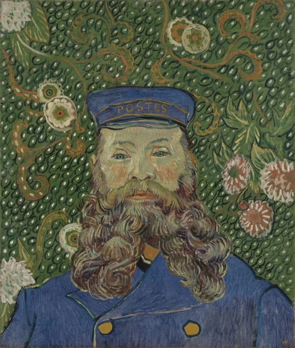 Vincent Van Gogh - Portrait of Joseph Roulin - reproduction of famous painting by famous artist, hand painted painting on canvas, post-impressionism, portrait