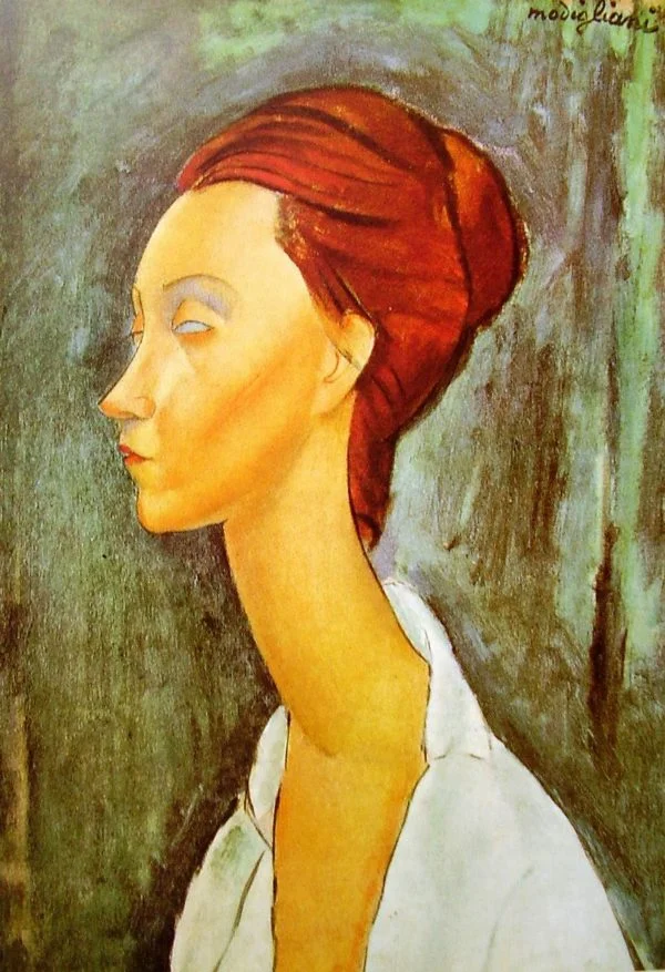 Amedeo Modigliani - Portrait of Lunia Czechowska - reproduction of famous painting by famous artist, hand painted painting on canvas, modern art, portrait