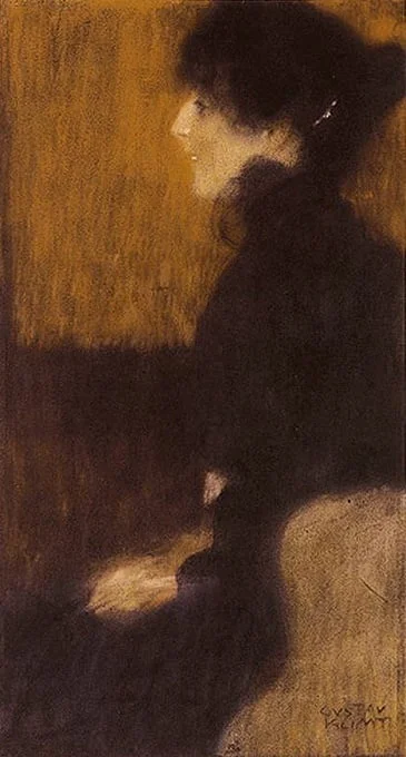 Gustav Klimt - Portrait of a Lady - reproduction of famous painting by famous artist, hand painted painting on canvas, art nouveau, portrait