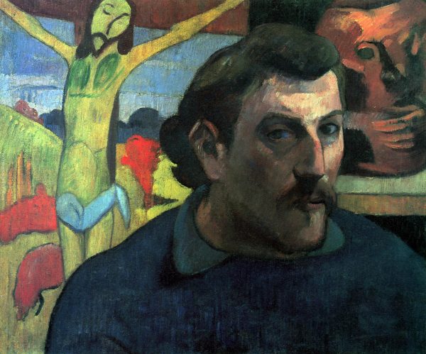 Paul Gauguin - Portret umjetnika s žutim Kristom - Reprodukcije poznatih slikara, moderne zidne slike, umjetničke slike za zid