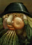 Giuseppe Arcimboldo - Portret z zelenjavo (Zelenjavar) - ročno slikana umetniška slika - olje na platnu