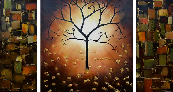 Tér négyzetekben - Modern, ambientális, absztrakt, dekoratív festmények vásznon, faliképek.