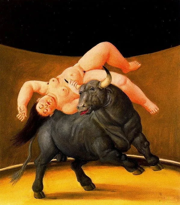 Fernando Botero - Rape of Europe - Reprodukcije znanih slikarjev, moderne stenske slike, umetniške slike za na steno