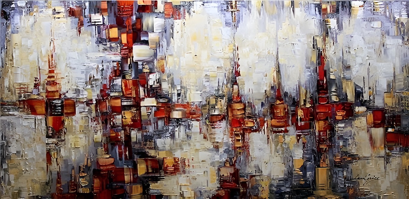 Red Fills - Modern, Ambient, Abstract, Decorative Canvas and Wall Art (Red Fills, modern art, ambient art, abstract art, decorative art)