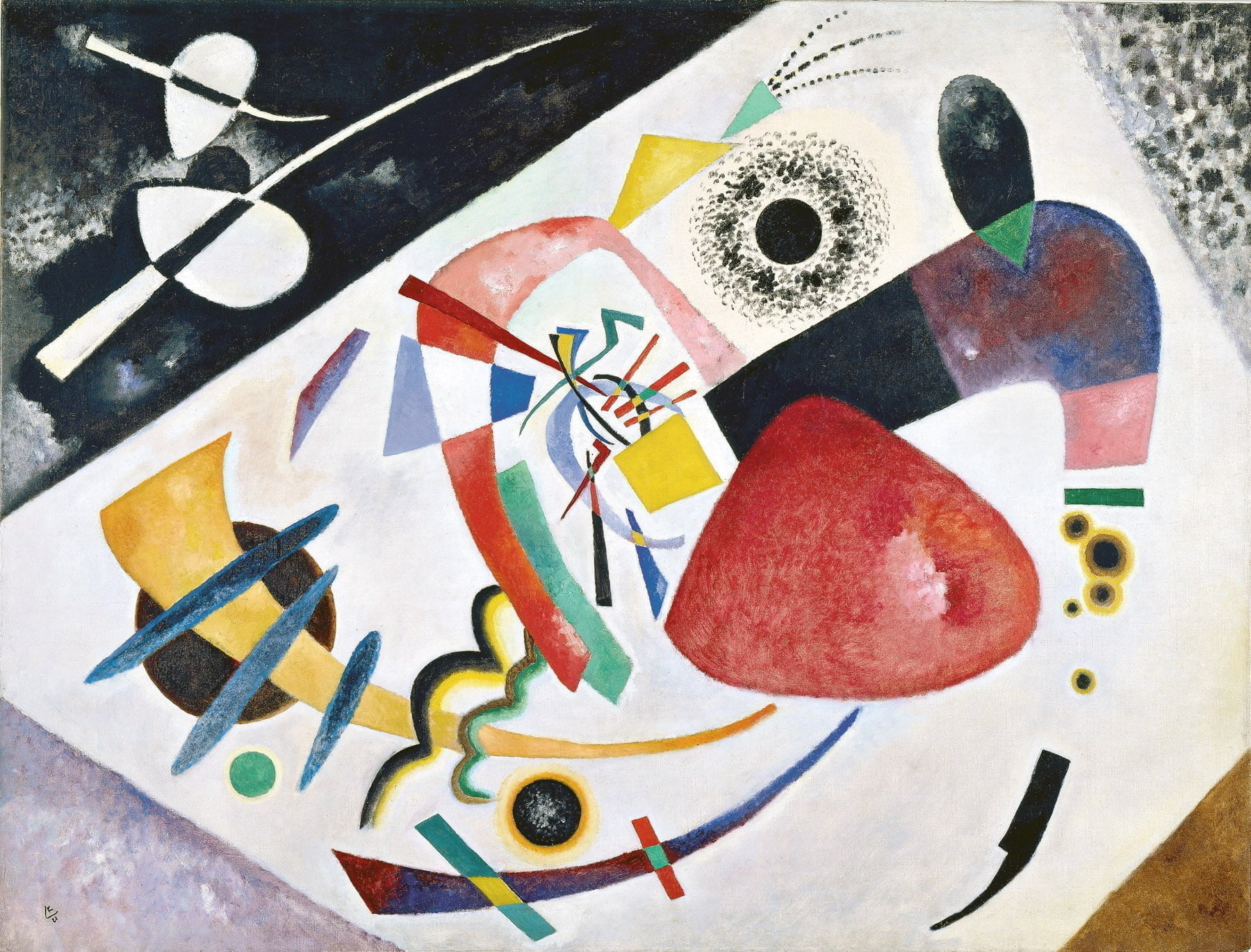 Vasilij Kandinski - Red Spot II (Roter Fleck II) - reproduction of famous painting by famous artist, hand painted painting on canvas, abstract art
