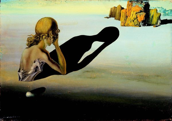 Salvador Dali - Remorse or Sphinx Embedded in the Sand - reproduction of famous painting by famous artist, hand painted painting on canvas, surrealism