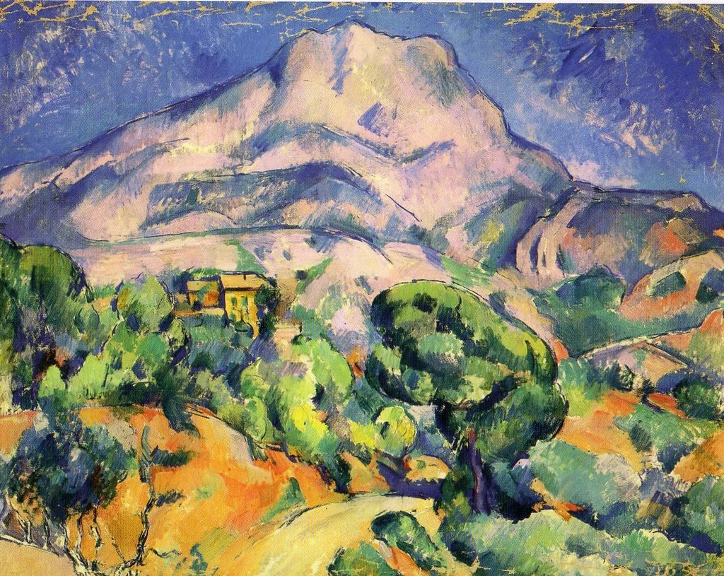 Paul Cézanne – Straße vor den Bergen, Sainte-Victoire – handgemalte Reproduktion auf Leinwand