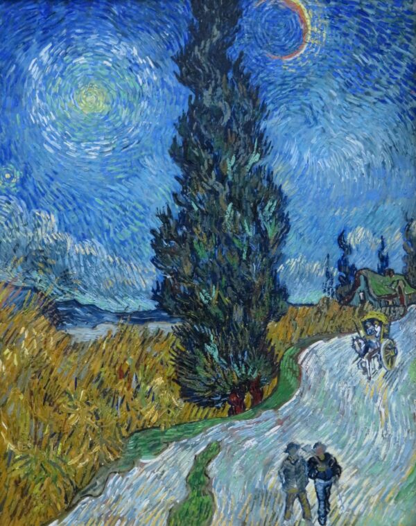 Vincent Van Gogh - Road with Cypress and Star - Reprodukcije znanih slikarjev, moderne stenske slike, umetniške slike za na steno