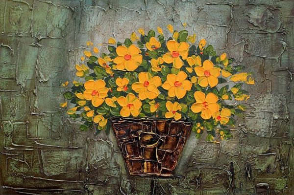 Roze-v-vazi-III moderne, ambientalne, abstraktne, dekorativne slike na platnu, stenske slike