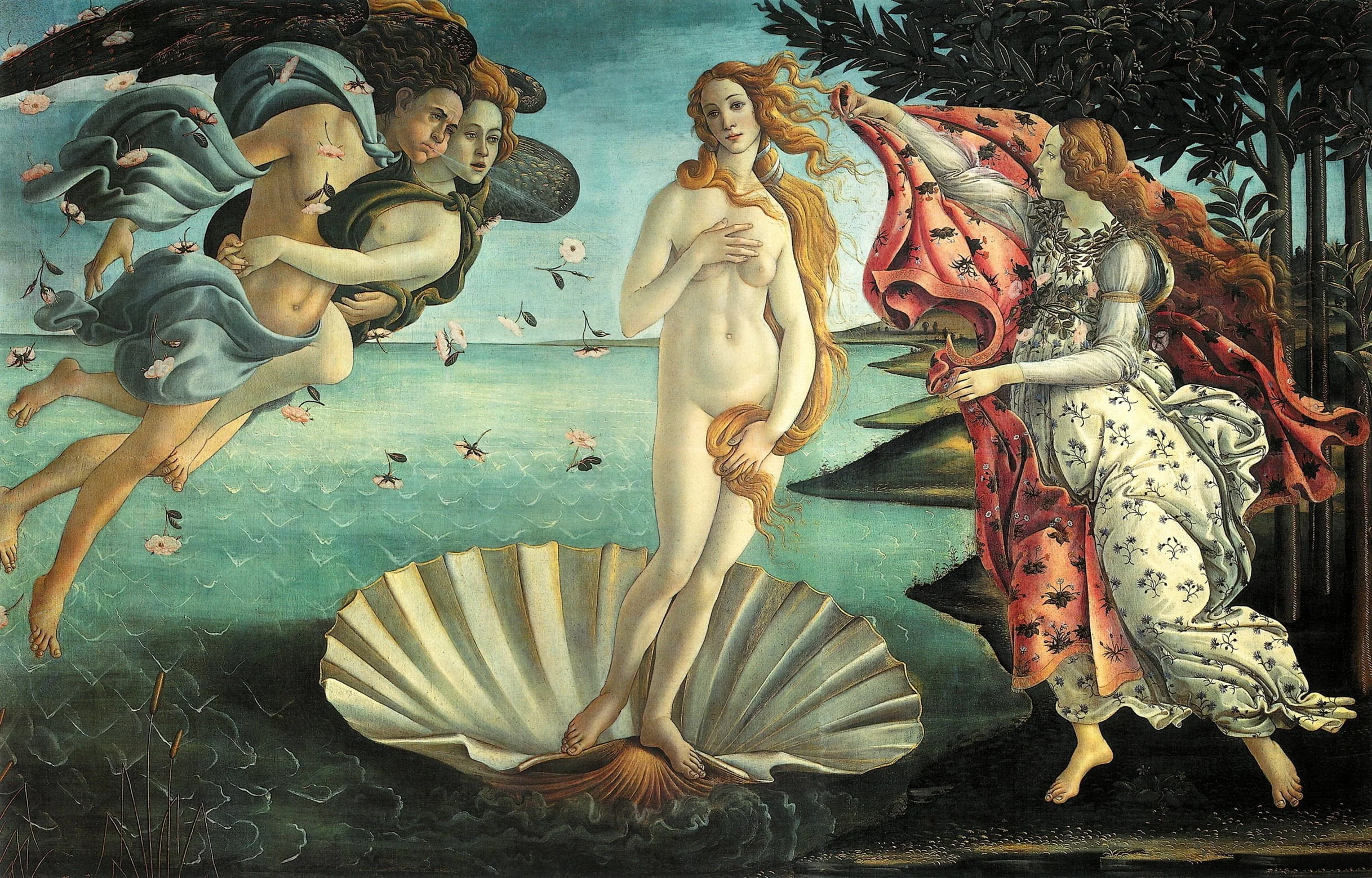 Painting: Sandro Botticelli - The Birth of Venus - Hand-painted Reproductions of Famous Paintings, Modern Wall Art, Art Paintings for Wall