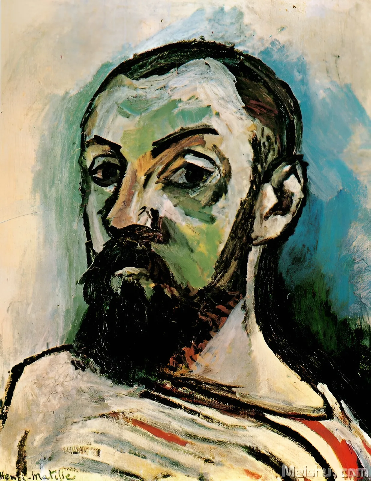 Pablo Picasso - Self-Portrait - Reproduzioni dipinte a mano di famosi pittori, quadri moderni per pareti, quadri artistici per parete